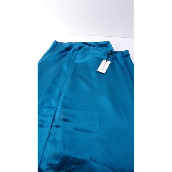 Nonchalant Label Women's Kennedy High Slit Satin Maxi long Skirt XS Ret 472 Teal - Picture 10 of 10